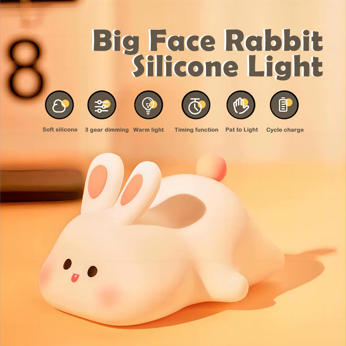 Rechargeable cozy animal night light in Rabbit, Sheep and Panda designs